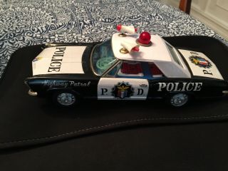 1965 Buick Riviera Highway Patrol Bandai Tin Toy Car 2