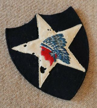 Wwi Pre - Ww2 2nd Infantry Division Patch Wool Army Us Aef
