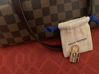 Louis Vuitton • Damier Ebene Tote - White and Brown - 16.  5 x 19.  2 x 6.  6 11