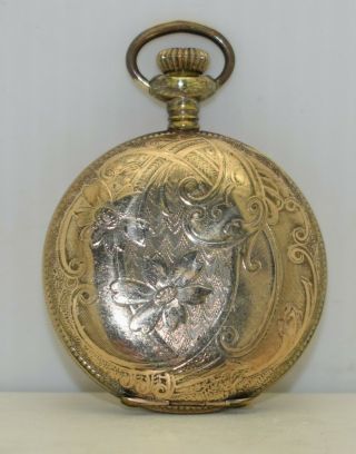 Antique ELGIN Pocket Watch 6s 7j 206 c.  1900 Phildelphia Victory YGF Hunting Case 3