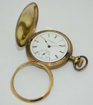 Antique ELGIN Pocket Watch 6s 7j 206 c.  1900 Phildelphia Victory YGF Hunting Case 4