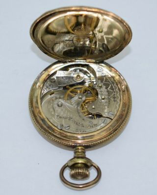 Antique ELGIN Pocket Watch 6s 7j 206 c.  1900 Phildelphia Victory YGF Hunting Case 7