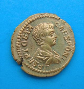 Geta Av Lite Aureus Ancient Roman Gold Coin