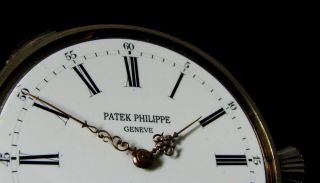 PATEK PHILIPPE &Co Antique 1917 Half - Skeleton Movement Steel Case 4