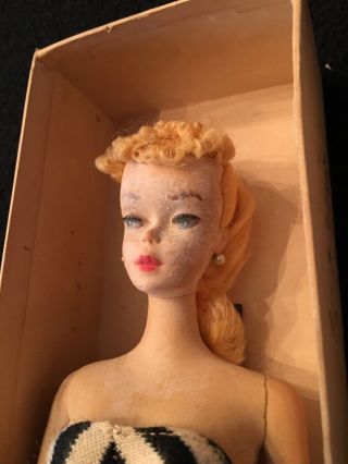 BARBIE - VINTAGE RARE 1959 BLONDE PONYTAIL - - NEVER PLAYED WITH 7