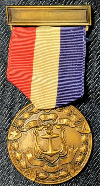 Rhode Island Spanish American War Medal / War With Spain - 1898