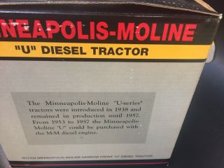 MINNEAPOLIS - MOLINE “U” Diesel Tractor 4