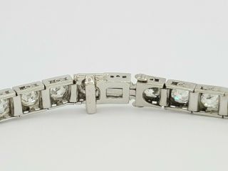 Vintage Art Deco 7 ct Platinum Old European Cut Diamond Tennis Bracelet 20.  5 gm 6