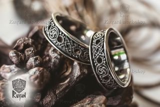Ring Charm Star Rus Ancient Protective Ornament.  Celtic Wedding Ring Slavic Ring