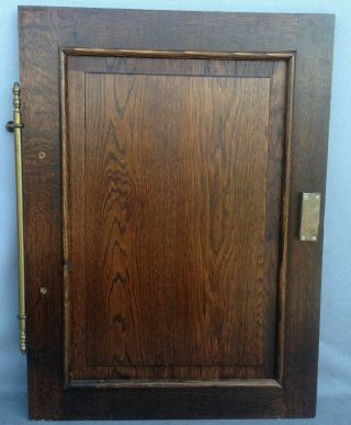 Big antique french furniture door early 1900 ' s oak wood britain man face brass 4