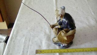 Hand Painted Chinese Shiwan Mudman Fisherman Figurine 2