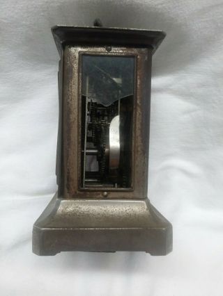 Antique Carriage Clock With Alarm Music Box Not Running Possibly German 5