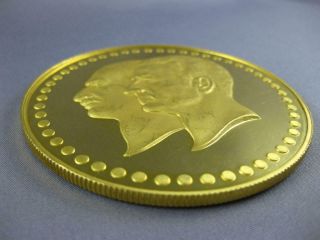 EXTRA LARGE 22KT YELLOW GOLD FIFTIETH ANNIVERSARY PAHLAVI MIDDLE EASTERN COIN 2
