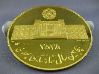 EXTRA LARGE 22KT YELLOW GOLD FIFTIETH ANNIVERSARY PAHLAVI MIDDLE EASTERN COIN 8