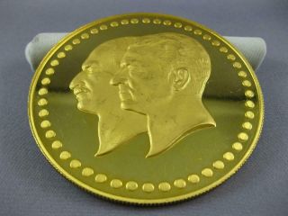EXTRA LARGE 22KT YELLOW GOLD FIFTIETH ANNIVERSARY PAHLAVI MIDDLE EASTERN COIN 9