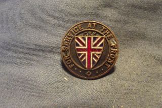 Ww I Cef Lapel Pin For Service At The Front Serial 211677