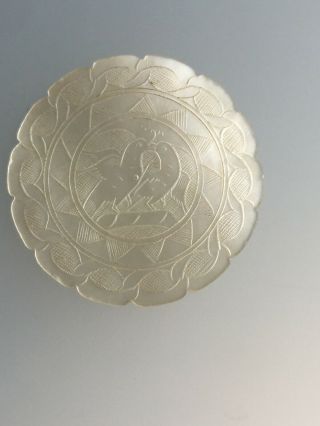 Fine Antique Chinese Mother Of Pearl Gaming Counter Chip Marker