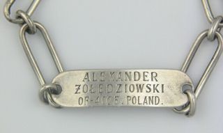 WWII dog tag Polish Armed Forces in the West RARE Poland WW2 silver 2