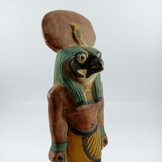 Rare Ancient Egyptian Horus Falcon Bust Cobra statue Egypt Sculpture Figurine 6