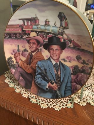 Two Hamilton Classis Tv Western Plates.  Paladin,  Have Gun Will Travel/wild Wild