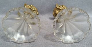 Antique french vases made of bronze crystal early 1900 ' s Art Nouveau 5