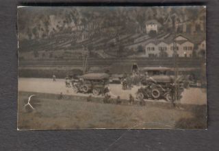 Wwi Photo Aef Soldiers And Trucks/ From Us Ambulance Service 573 Italy