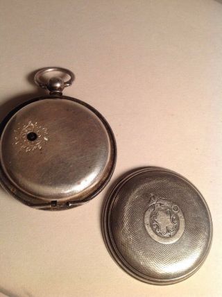 Victorian Antique Silver Pocket Watch Stockton On Tees for REPAIR PARTS Headlam 3