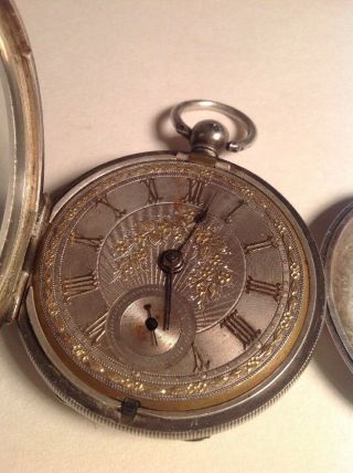 Victorian Antique Silver Pocket Watch Stockton On Tees for REPAIR PARTS Headlam 5