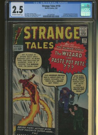 Strange Tales 110 Cgc 2.  5 | Marvel | 1st Dr.  Strange,  Ancient One,  Wong & More.