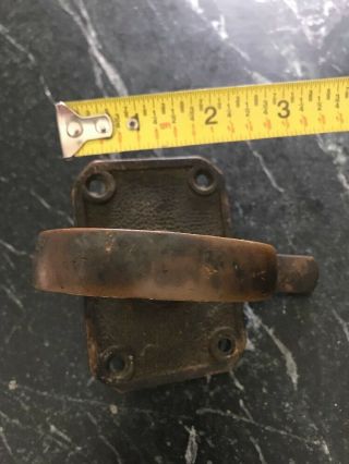 Rare Antique Vtg Brass Door Handle Cabin Nautical Boat Ship Plate Steampunk 6