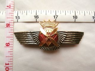 Spain 1970s Airborne Parachutist Wings Metal Brevet Badge Pilot.