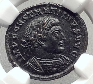 Constantine I The Great 317ad Trier Authentic Ancient Roman Coin Sol Ngc I70631