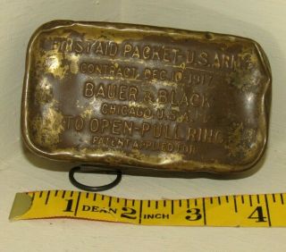 Vtg Bauer & Black Army First Aid Kit Packet U.  S.  Army 1917