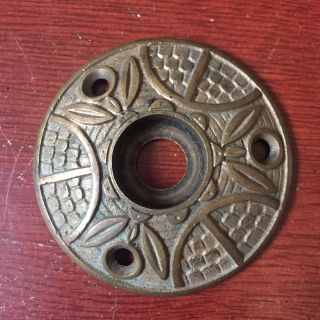 Antique Norwalk Door Knob Rosette Solid Bronze