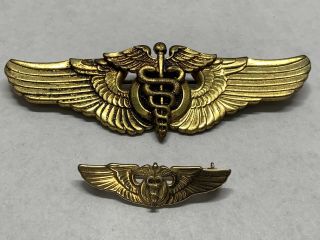 Wwii Us Army Air Forces Full Size Gold Flight Surgeon Wings