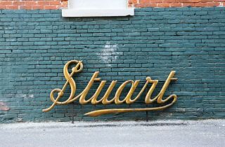 Early Stuart Jewelry Store Watches Antique Wood Trade Sign Primitive Folk Art