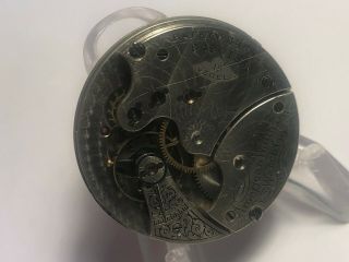 VINTAGE 1890 ' s WALTHAM POCKET WATCH MOVEMENT & DIAL 6s S/N 9490181 3