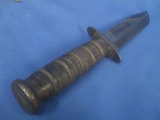 WWII US Navy Mark II / U.  S.  N.  MK - 2 Fighting Knife with Scabbard 7