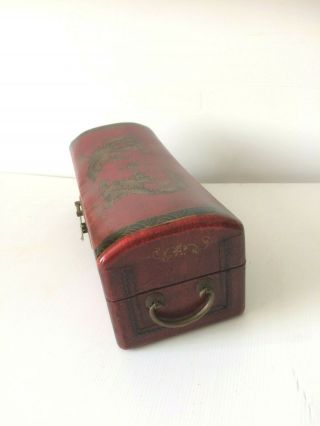 Vintage Red Chinese Dragon Small Storage Chest 4