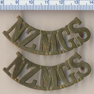 Zealand Machine Gun Section - Shoulder Title Nzmgs - Rare Badges (nz)