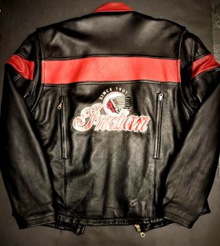 Vintage Indian Motorcycle Oem Gilroy Leather Jacket Xl