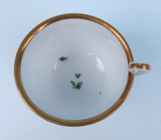 18thC.  French FACE HANDLE Porcelain Cup Cornflower Sprig Antique Paris Empire 7