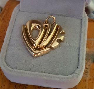 Birks 18k Modernist Love Pendant From The 1970 