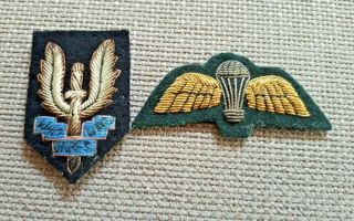 Old Cloth Shoulder/special Air Service Sas Bullion Cloth Cap Badge/who Dares Win