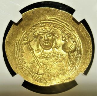 Ancients: Constantine IX (AD 1042 - 1055).  AV histamenon nomisma,  NGC MS 4/5 - 5/5 2