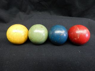 Vintage Red & Blue Marx? Metal Skee Ball Game w Red Yellow Green & Blue Balls 5