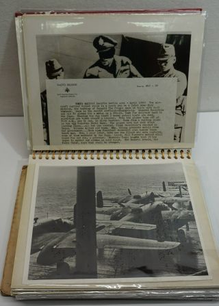 Extremely Important Wwii Photo Album - Press Releases And Photos War In Pacific