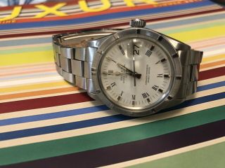 Rolex Date 34mm Stainless White Dial Dial Automatic Mens Watch 1501