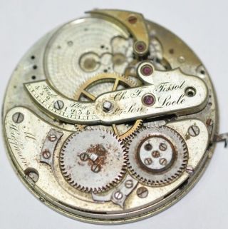 Tissot & Co Locle Pocket Watch Movement Parts P971