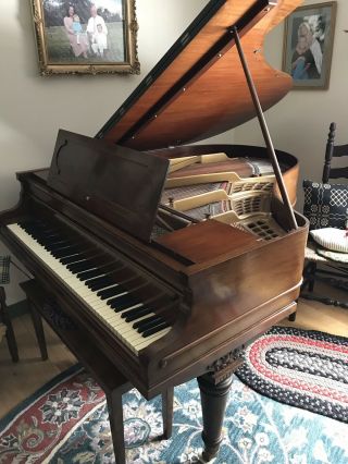 BOSTON Henry F Miller Baby Grand Piano Antique 1901 Useable 2
